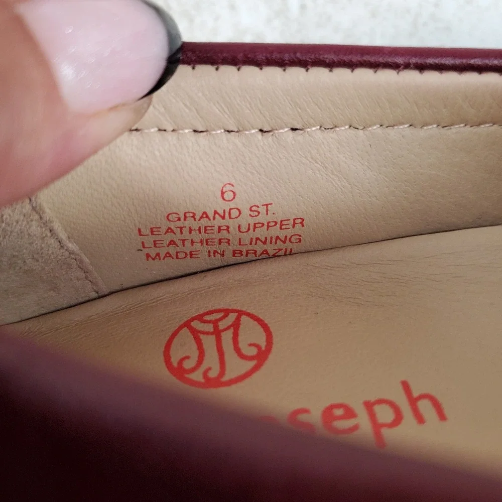 Marc Joseph New York Grand Street Womens Loafer Shoes Sz 6 Burgundy Leather